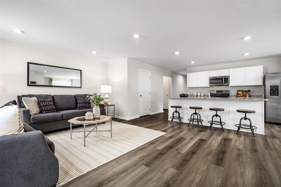 Furnished interior in a model home at Laney Farms 2-Story in Pageland (Image 6).