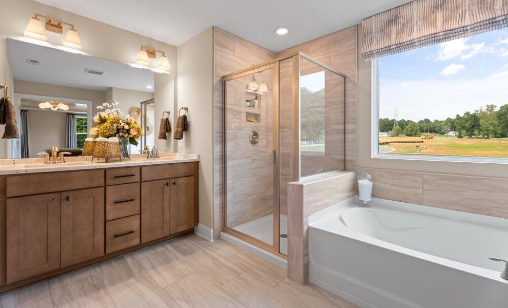Furnished interior in a model home at The Grove at Bratton Park in York (Image 18). Furnished interior in a model home at The Grove at Bratton Park in York (Image 18).
