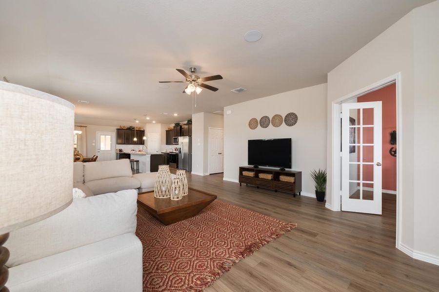 Furnished interior in a model home at Clayton Ranch in Copperas Cove (Image 5). Furnished interior in a model home at Clayton Ranch in Copperas Cove (Image 5).
