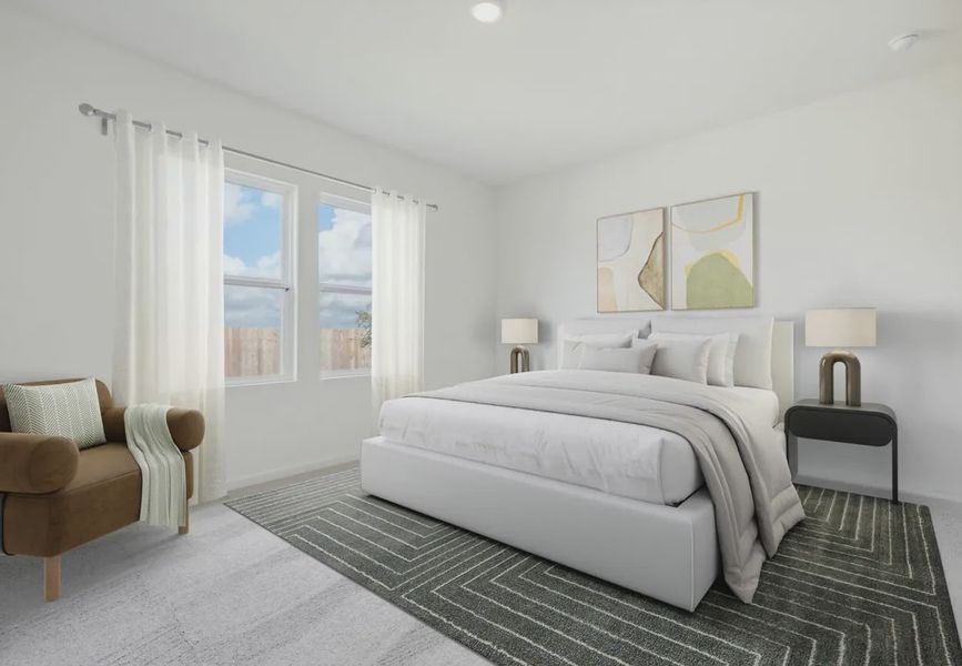 Furnished interior in a model home at Sutton Farms in San Antonio (Image 9).