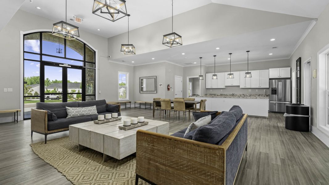 Furnished interior in a model home at Cambridge Park in Mebane (Image 7).