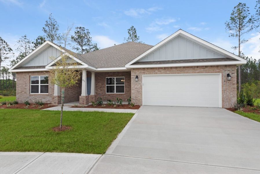 Front exterior of a home in the Las Colinas community, located in Milton, FL (Image 3).