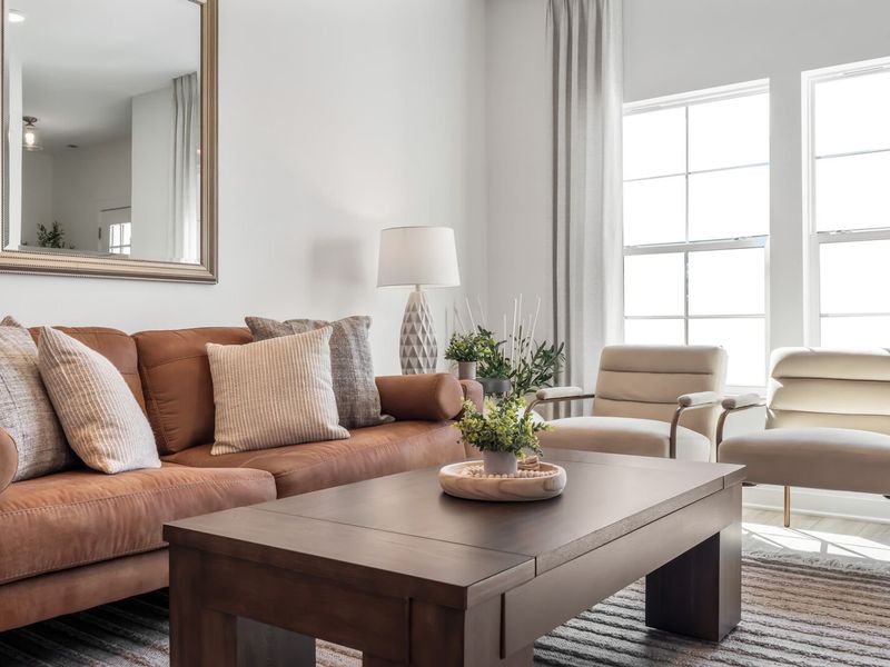 Furnished interior in a model home at The Towns at Red River in Gallatin (Image 6).