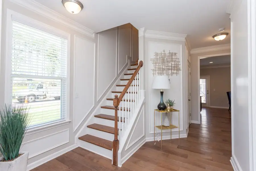 Furnished interior in a model home at Myers Point in Morrisville (Image 6). Furnished interior in a model home at Myers Point in Morrisville (Image 6).