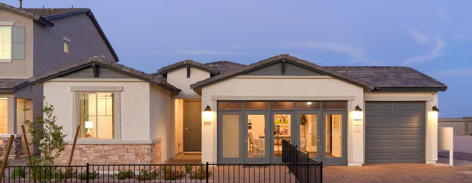 Front exterior of a home in the Ryder Ranch community, located in Surprise, AZ (Image 8).