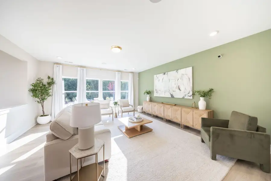 Furnished interior in a model home at Somerset Heights Single Family in Winston-Salem (Image 3).