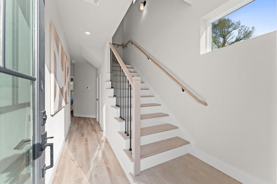 Furnished interior in a model home at Highland Gardens in Houston (Image 14).