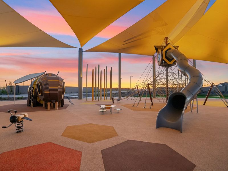 A large yellow and red tent. A large yellow and red tent.