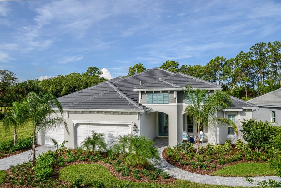 Front exterior of a home in the Grand Palm community, located in Venice, FL (Image 4).