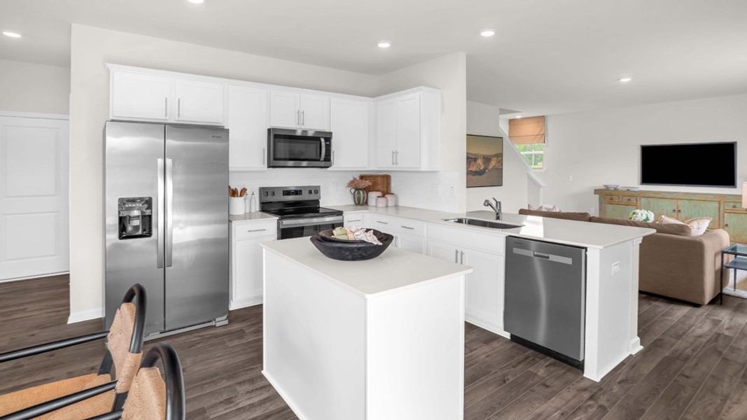 Furnished interior in a model home at Martin Farms in Aberdeen (Image 3).