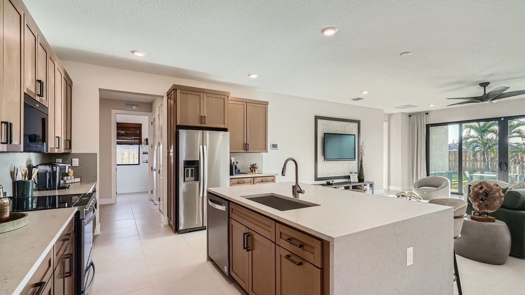 Furnished interior in a model home at Estrella Square in Homestead (Image 12). Furnished interior in a model home at Estrella Square in Homestead (Image 12).