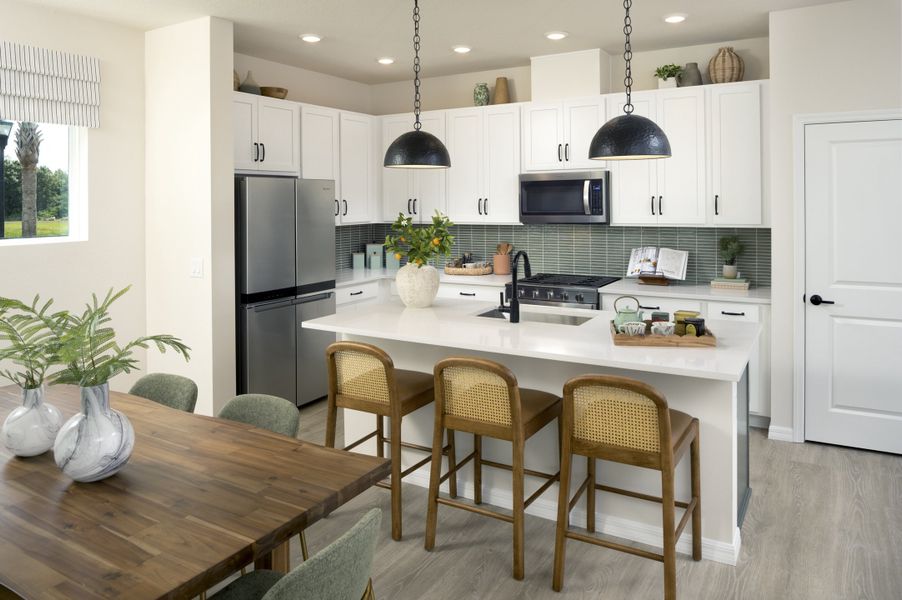 Furnished interior in a model home at Waterset Bungalow Series in Apollo Beach (Image 8).