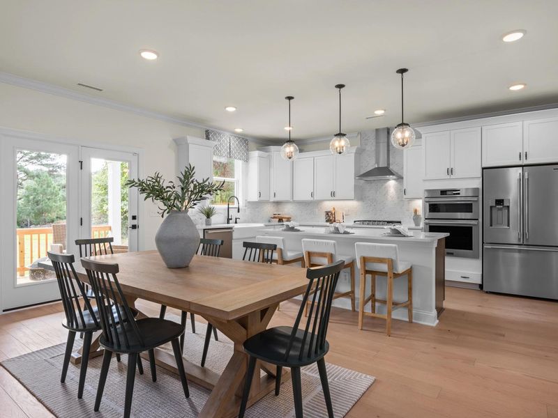 Furnished interior in a model home at Addison West in Holly Springs (Image 12).