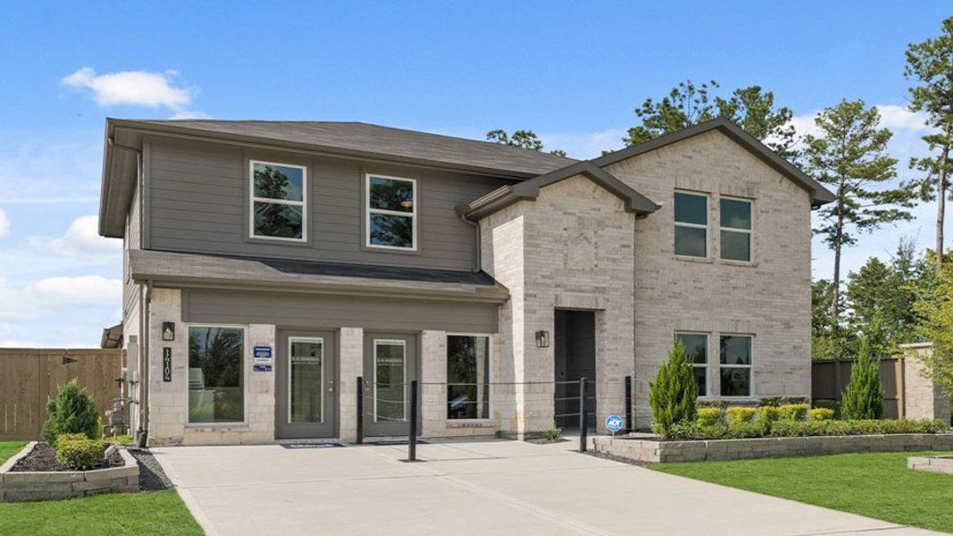 Front exterior of a home in the The Canopies community, located in Splendora, TX (Image 10). Front exterior of a home in the The Canopies community, located in Splendora, TX (Image 10).