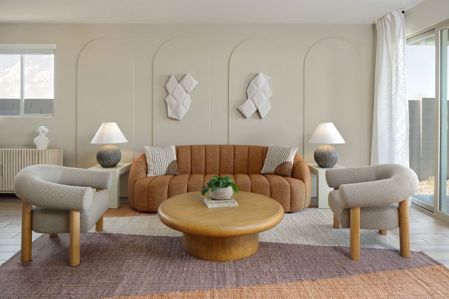 Furnished interior in a model home at Visara in Surprise (Image 10). Furnished interior in a model home at Visara in Surprise (Image 10).