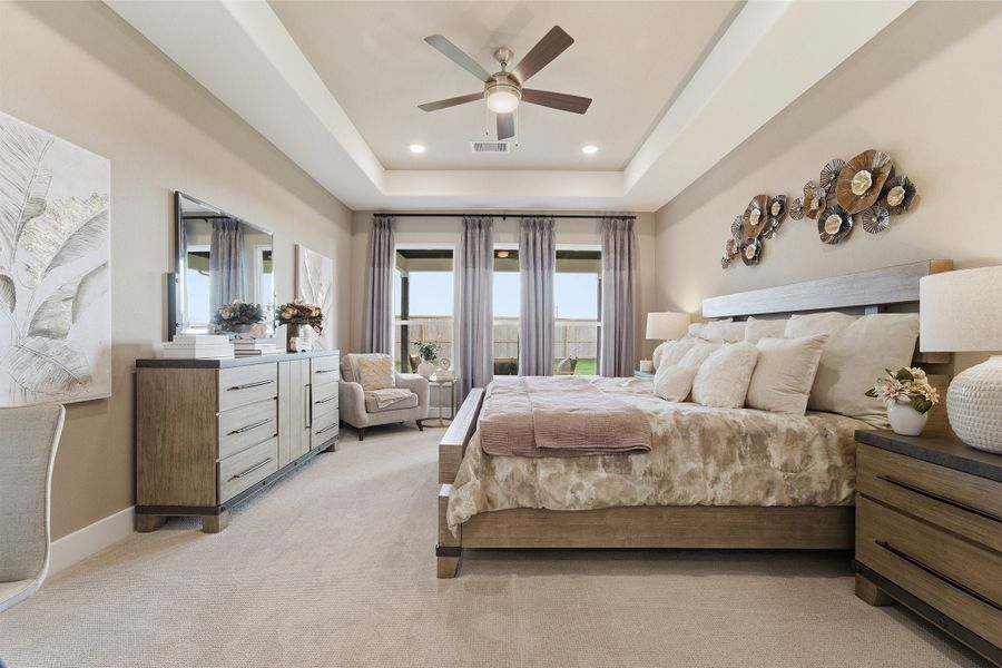Furnished interior in a model home at Ashland in Angleton (Image 34).