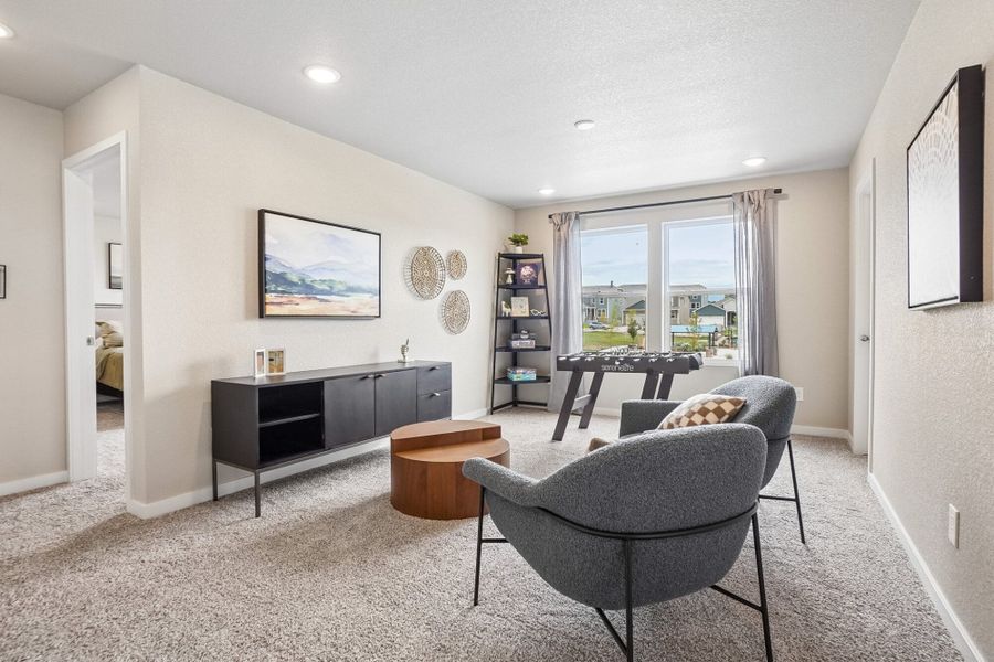Furnished interior in a model home at Aspen Ranch in Fountain (Image 27).