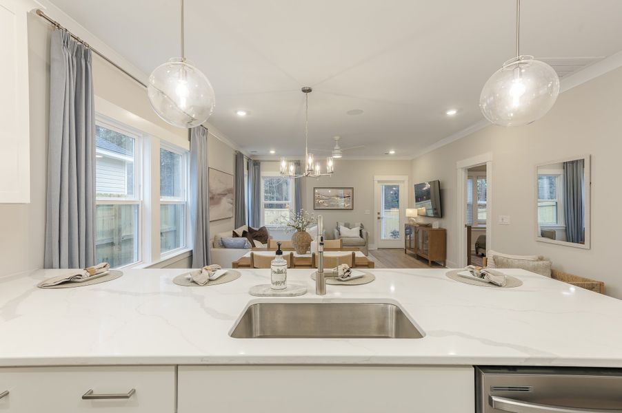 Furnished interior in a model home at Founder's Park in Summerville (Image 9).