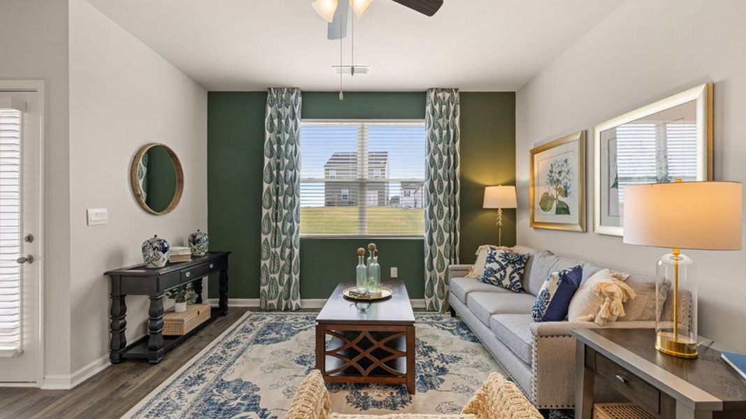 Furnished interior in a model home at The Abbey at Trolley Run Station in Aiken (Image 17).