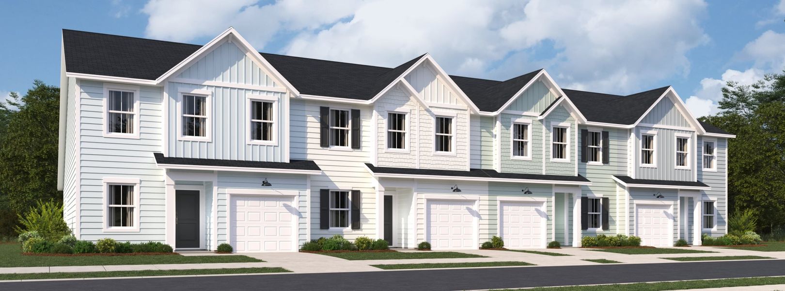 Townhome streetscape Townhome streetscape