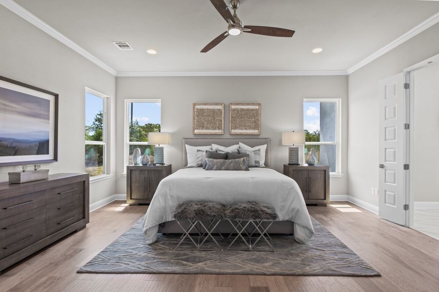 Furnished interior in a model home at Harvest Hills in Marion (Image 3).