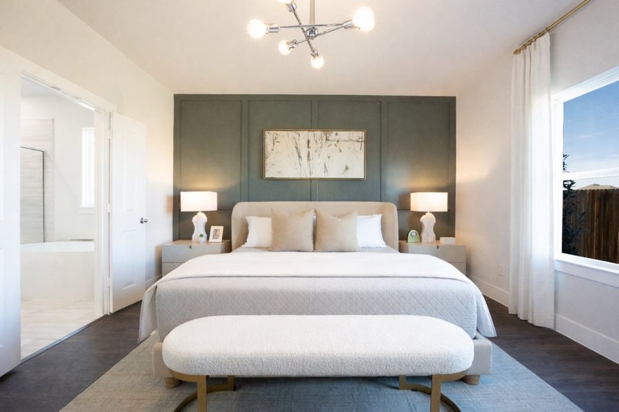 Furnished interior in a model home at The Meadows in Denton (Image 31).