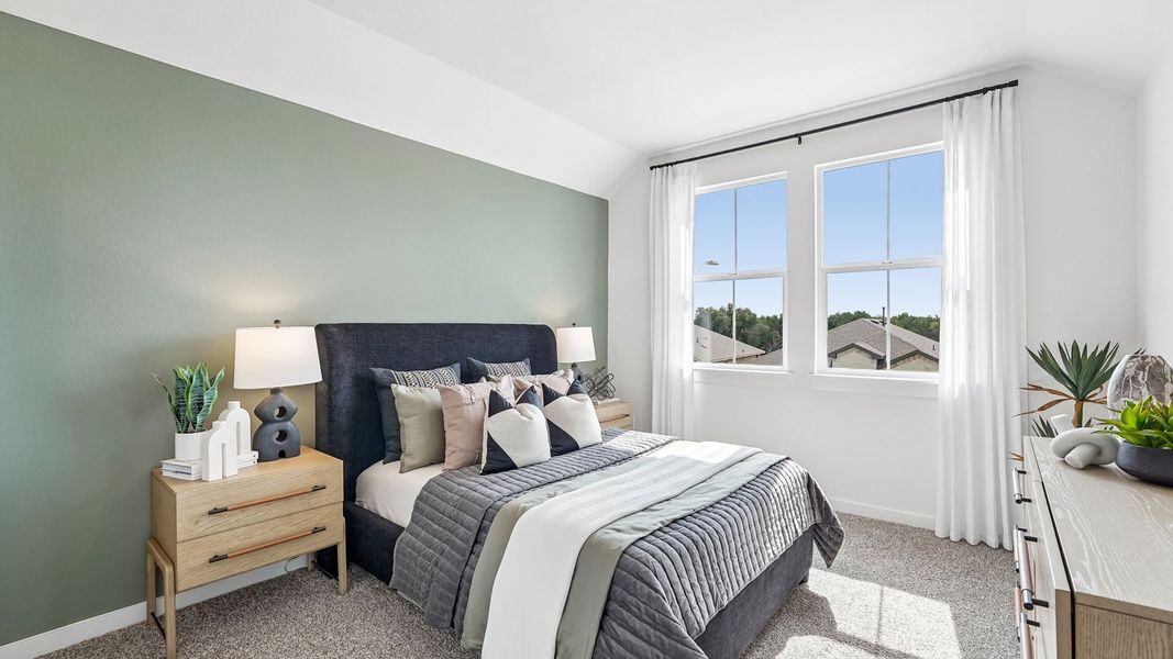 Furnished interior in a model home at The Enclave at Bar W Ranch in Leander (Image 39). Furnished interior in a model home at The Enclave at Bar W Ranch in Leander (Image 39).