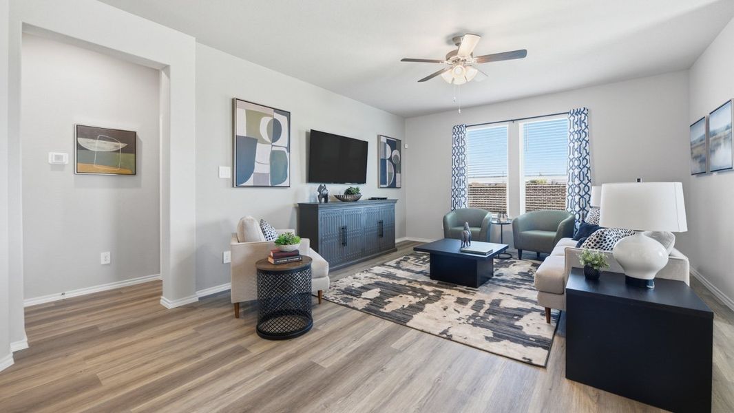 Furnished interior in a model home at Trails of Elizabeth Creek in Fort Worth (Image 36).