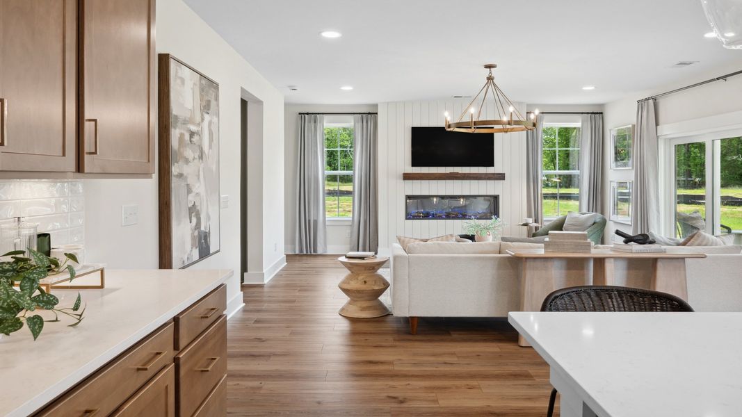 Furnished interior in a model home at Creekside at Andrews in Summerville (Image 5).