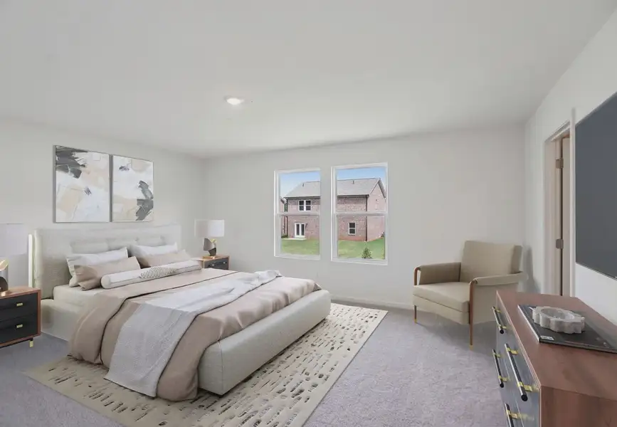 Furnished interior in a model home at The Summit at Carters Station in Columbia (Image 7).