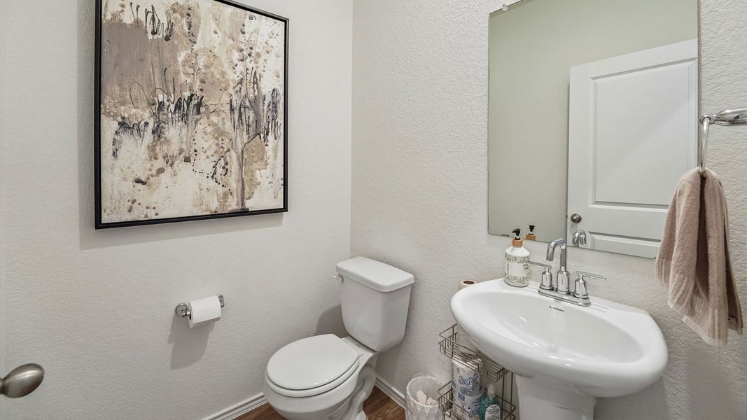 Furnished interior in a model home at Palomino in Manor (Image 26).