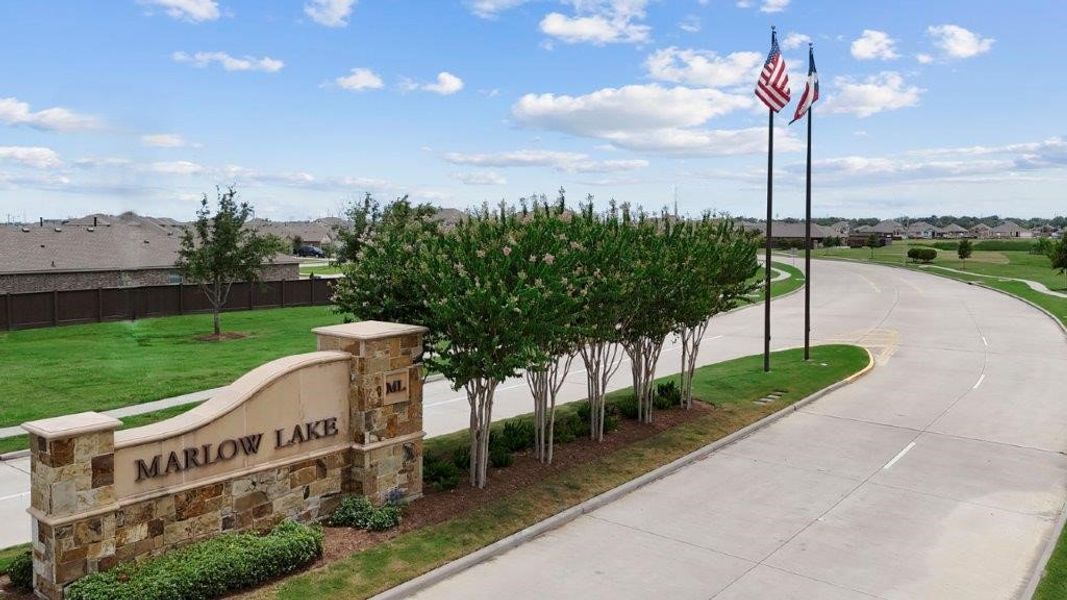 Entrance to the Marlow Lake community in Texas City, TX, featuring signage and landscaping (Image 2). Entrance to the Marlow Lake community in Texas City, TX, featuring signage and landscaping (Image 2).