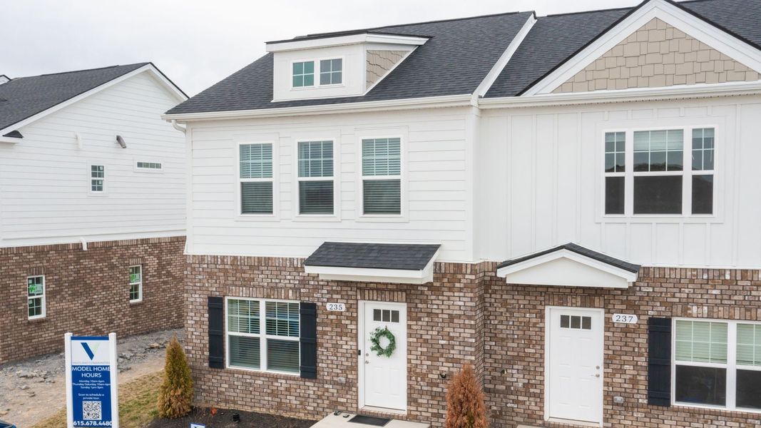 Front exterior of a home in the Dry Creek Village community, located in Goodlettsville, TN (Image 1).