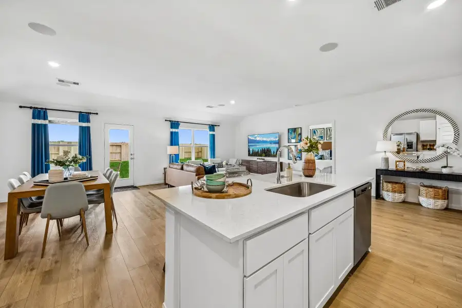 Furnished interior in a model home at The Canopies in Splendora (Image 4).
