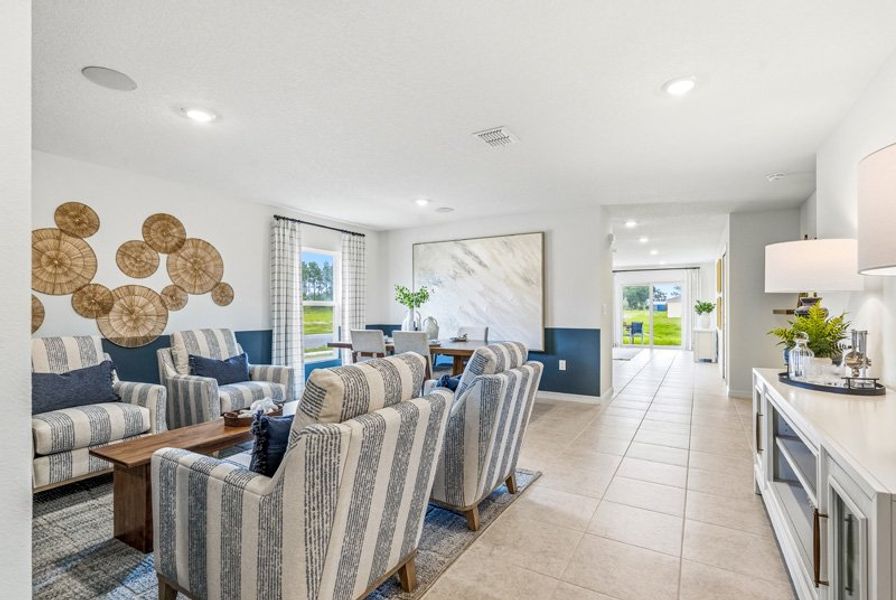Furnished interior in a model home at Tillman Oaks in Wildwood (Image 29).