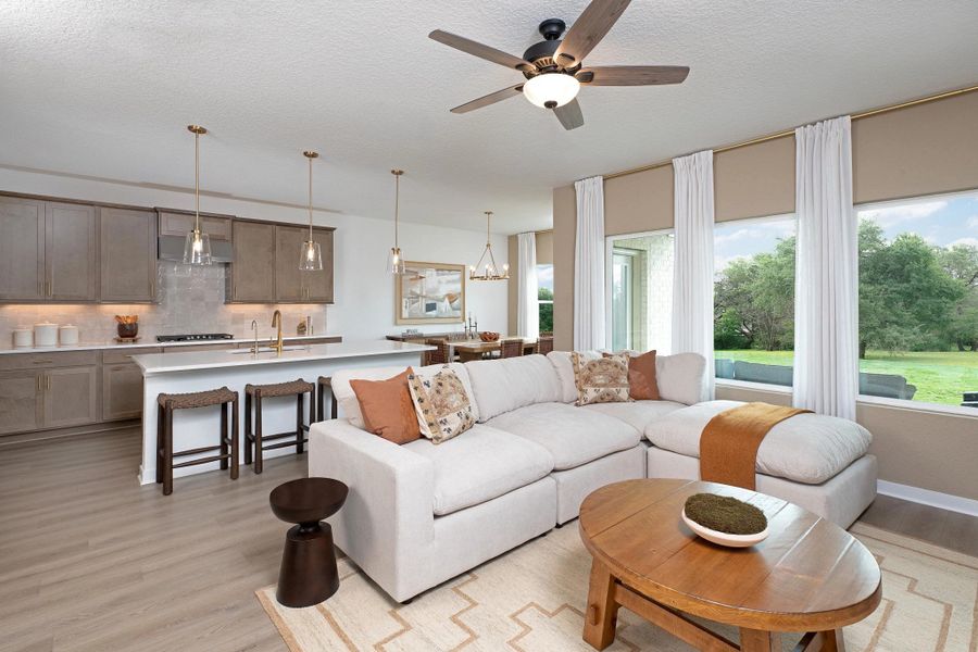 Furnished interior in a model home at Nopal Valley in San Antonio (Image 6).
