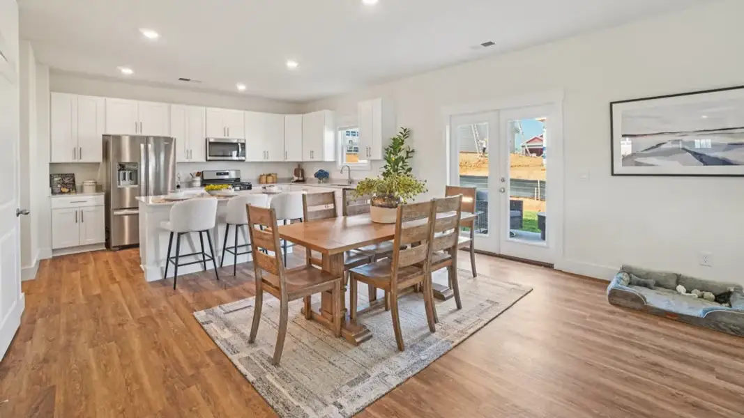 Furnished interior in a model home at Old Shiloh in Greeneville (Image 2).