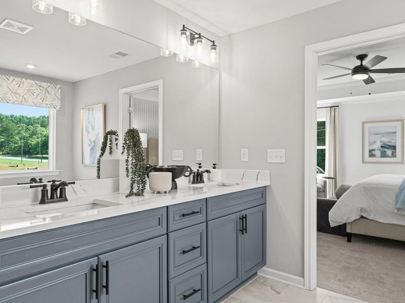 Furnished interior in a model home at Cedar Farms in Winder (Image 26).