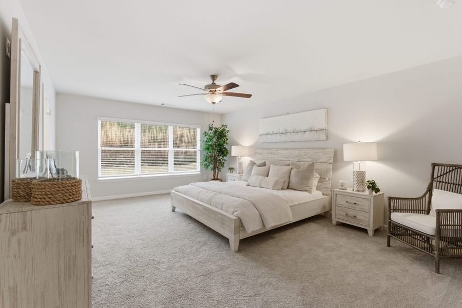 Furnished interior in a model home at The Reserve at Chapel Hill Phase II in Douglasville (Image 8).