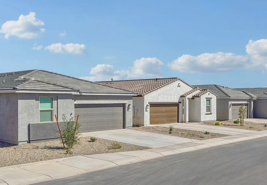 Front exterior of a home in the Amarillo Creek community, located in Maricopa, AZ (Image 4).