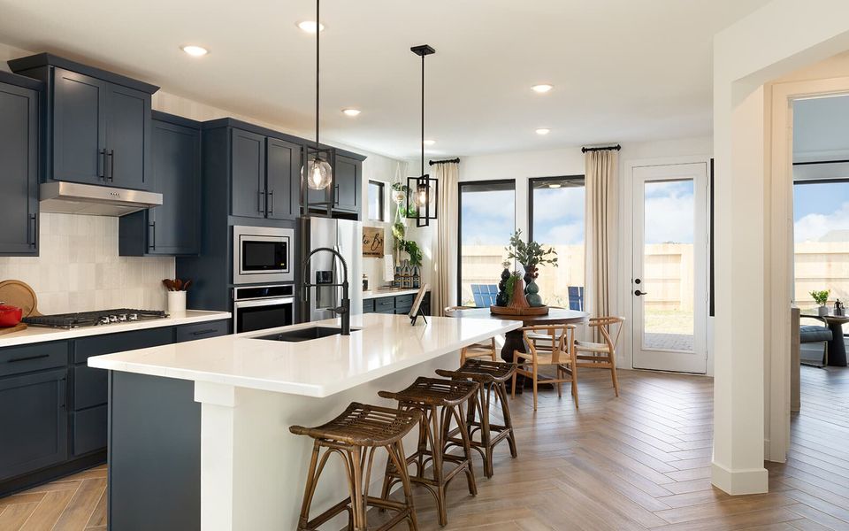 Furnished interior in a model home at 50' Traditional Homes at Elyson in Katy (Image 16).