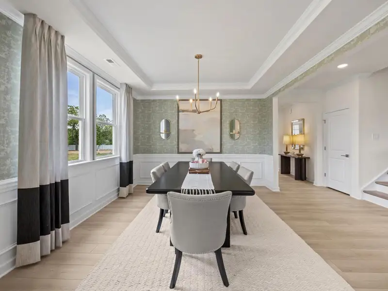 Furnished interior in a model home at Windgate in Mooresville (Image 18). Furnished interior in a model home at Windgate in Mooresville (Image 18).