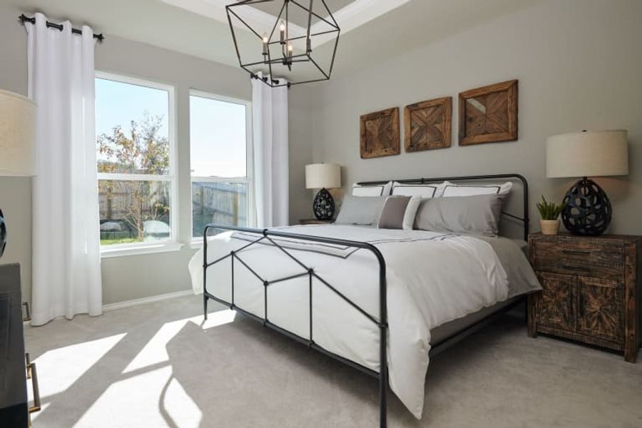 Furnished interior in a model home at Elley Crossing in New Braunfels (Image 28).