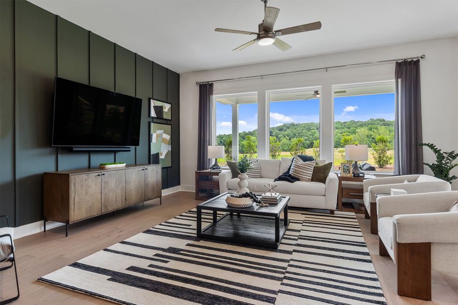 Furnished interior in a model home at Old Mill Preserve in Dallas (Image 15).
