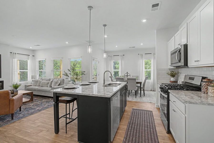 Furnished interior in a model home at The View at Groover’s Lake in Lithia Springs (Image 8).