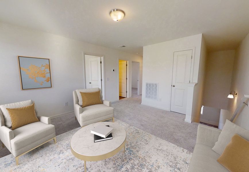 Furnished interior in a model home at Elm Park in Austin (Image 6).