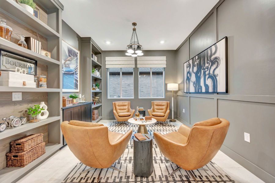 Furnished interior in a model home at Kissing Tree – Summit Series in San Marcos (Image 7).