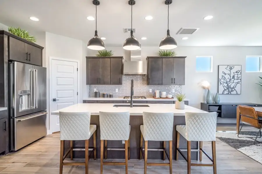Furnished interior in a model home at Allen Ranches in Litchfield Park (Image 3).