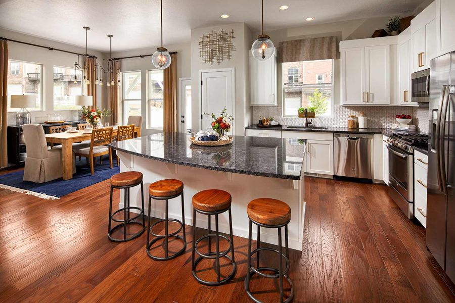 Furnished interior in a model home at Trailside at Cottonwood Creek in Colorado Springs (Image 4).