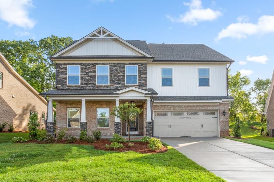 Front exterior of a home in the Weybridge community, located in Burlington, NC (Image 50).